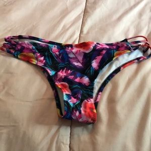 Never worn multi-color bikini bottoms